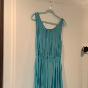 Baby blue silk summer dress